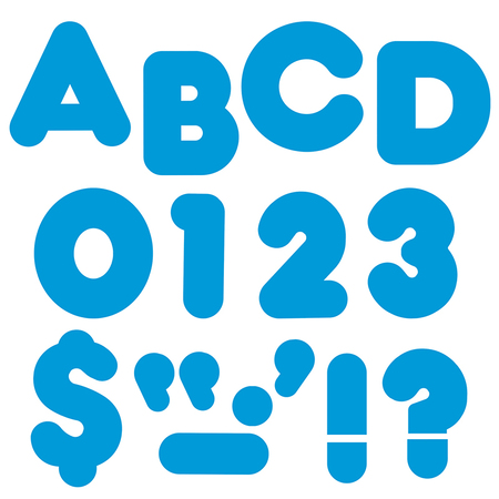 TREND Letters, Casual, 2 Inch, Blue T-435